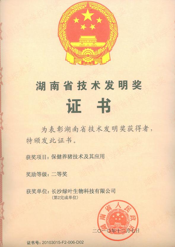 湖南省技术发明奖